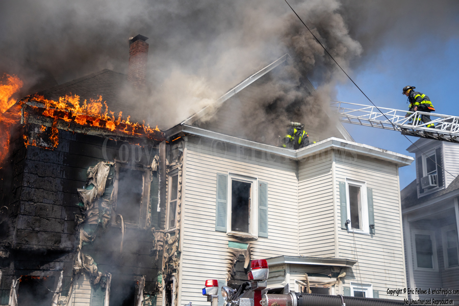 Lowell MA Fire Scene
